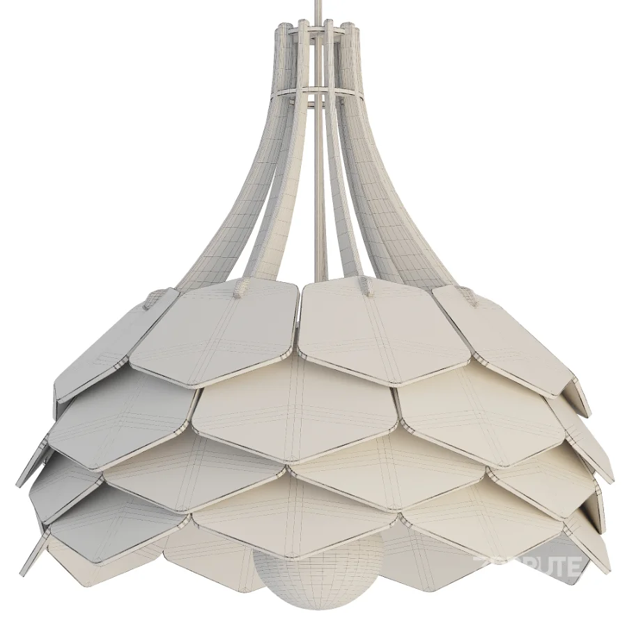 Wooden pendant lamp Dalia Rosewood Image 3