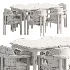 Dining set Teti Chair Extending Dining Table - Thumbnail 5