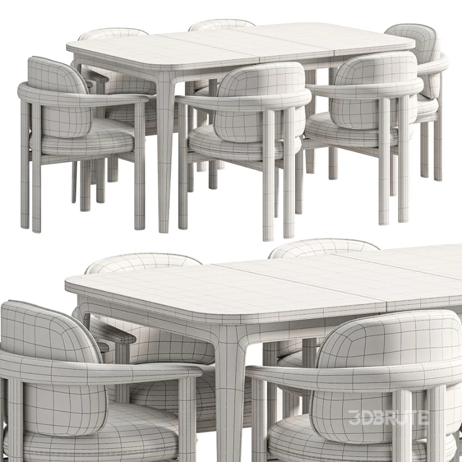 Dining set Teti Chair Extending Dining Table Image 5