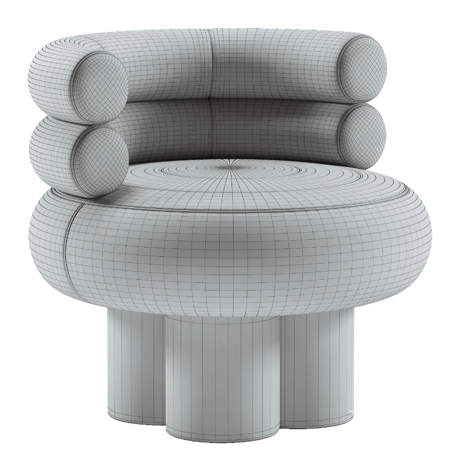 Swivel Boucle Barrel Chair Image 7