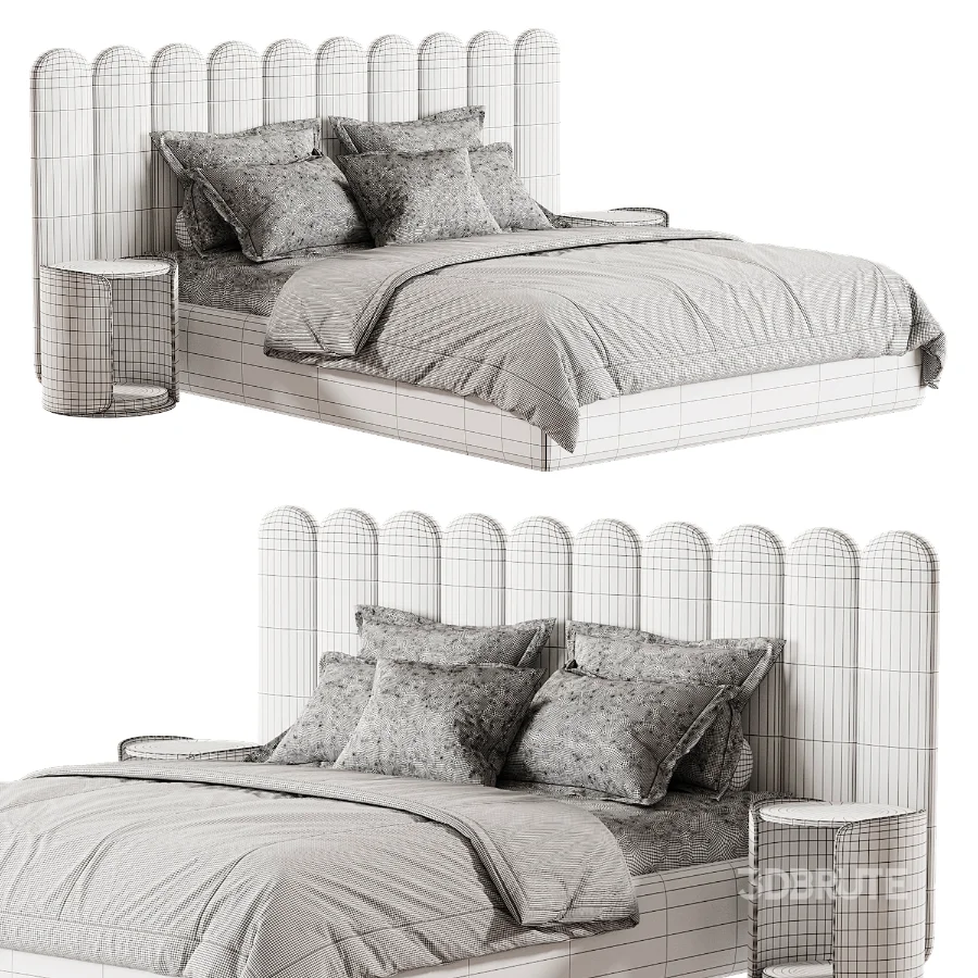 Modern Colline Upholstered King Bed Image 5