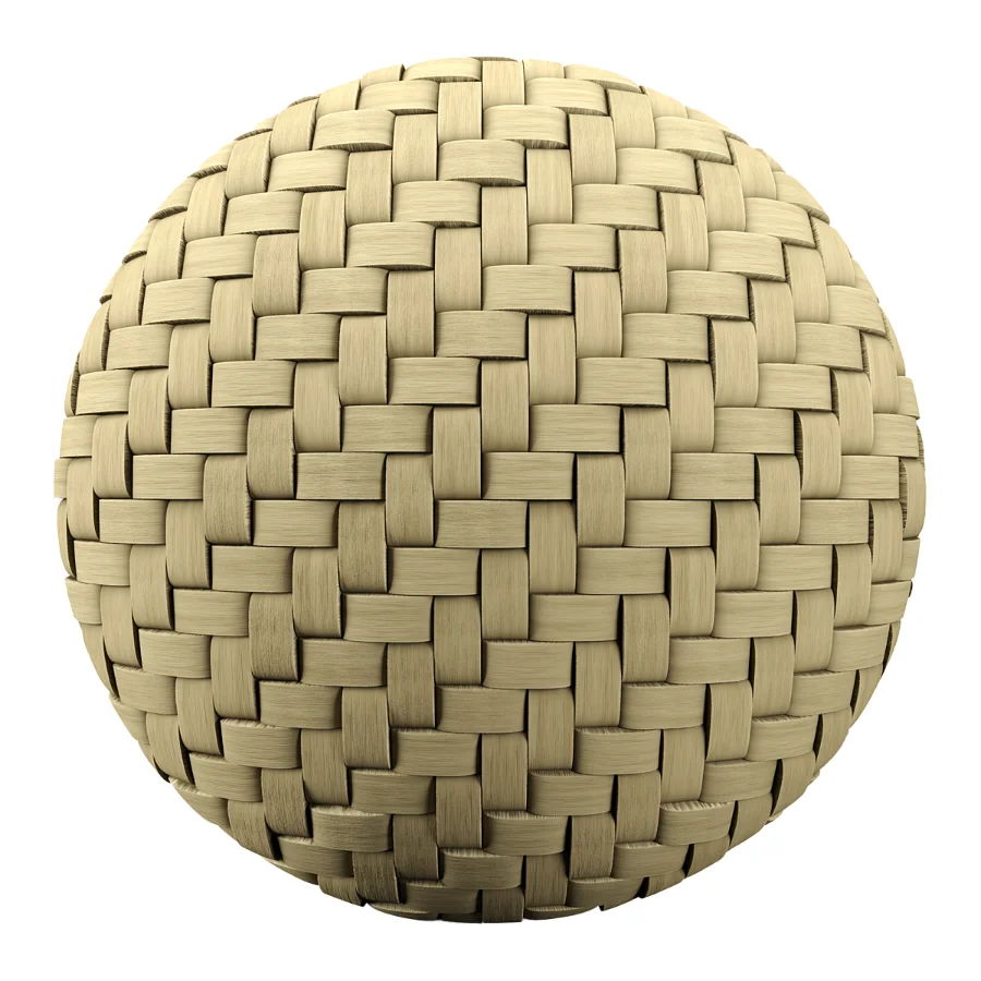 FB19 PBR Woven bamboo herringbone 4K Image 7