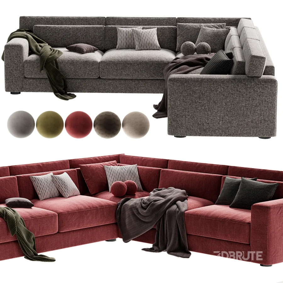 Retreat 3 Piece L Shaped Sectional Sofa Image 4