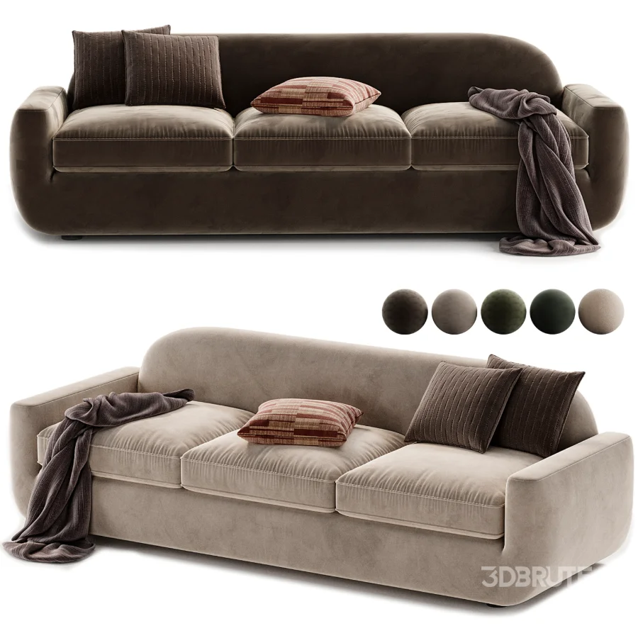 Aldine Ivory Boucle Sofa Image 3