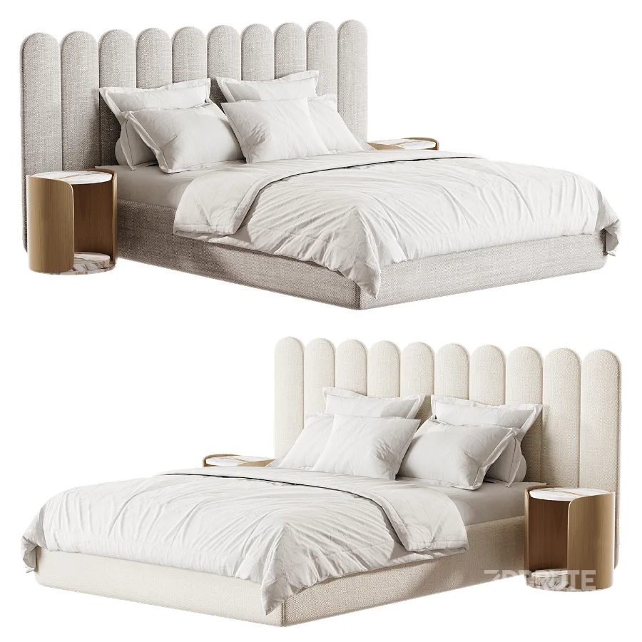 Modern Colline Upholstered King Bed Image 2