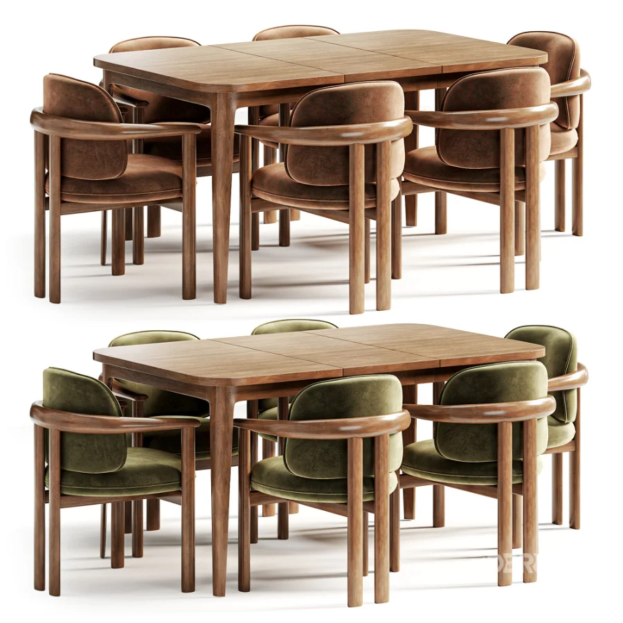 Dining set Teti Chair Extending Dining Table Image 2