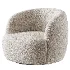 Tayson Swivel Armchair Stone - Thumbnail 3