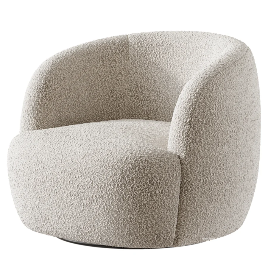 Tayson Swivel Armchair Stone Image 3