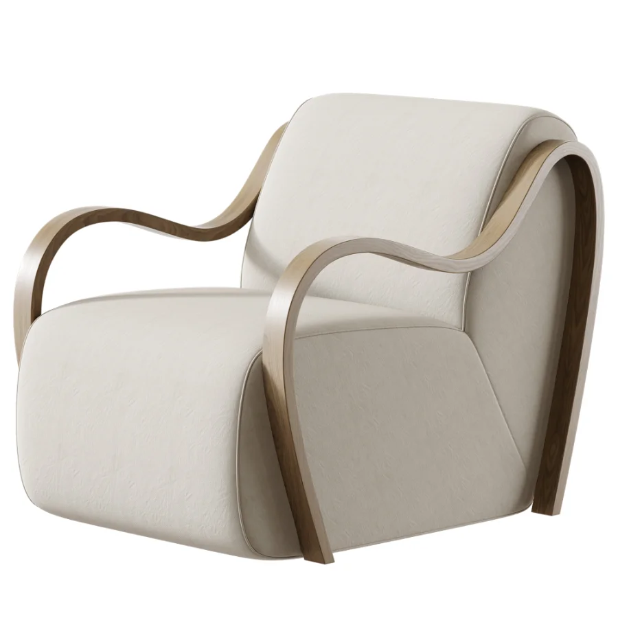 Upholstered Lounge Chair Image 2