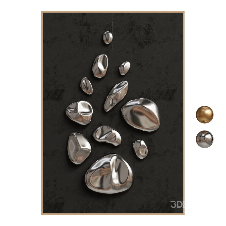 Gold Bubble Wall Decor Image 1