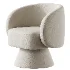 Modern Upholstered Swivel Barrel Chair - Thumbnail 2