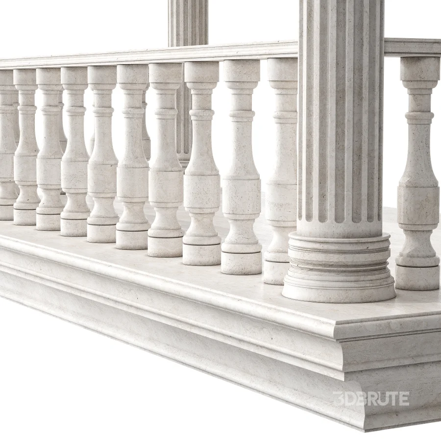 Classical Balcony With Marble Baluster Detailing – Facade Element 2 Image 7
