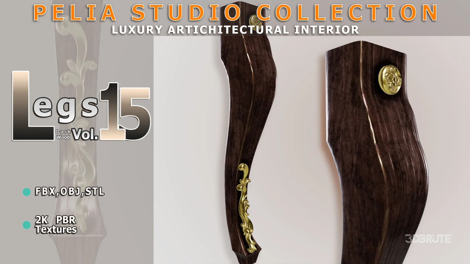 Leg-15-DarkWood Image 1