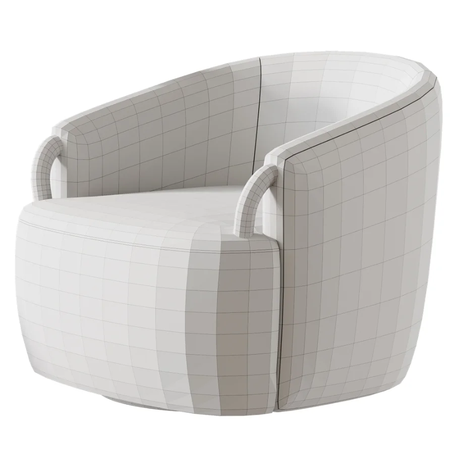Crate & Barrel Rapallo Swivel Chair Image 5