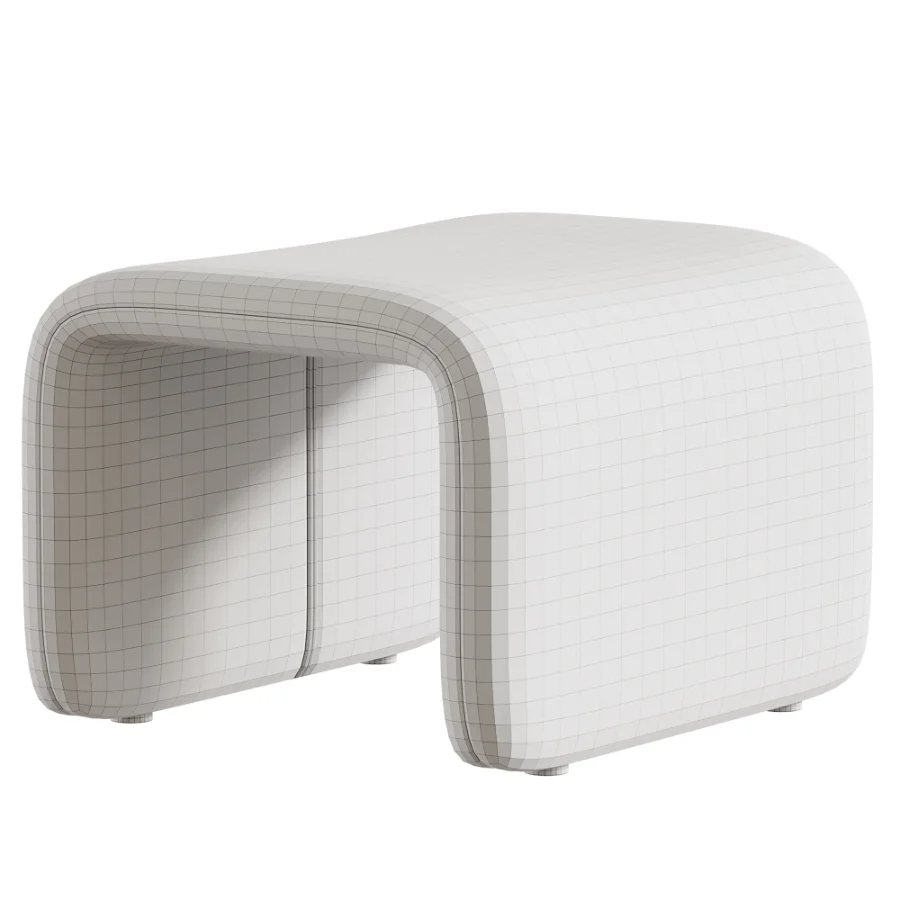 Etcetera Footstool Creme White Image 4