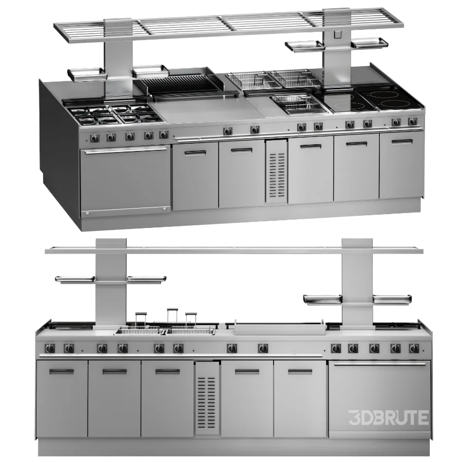 Professional Stainless Steel Cooking Island Image 4