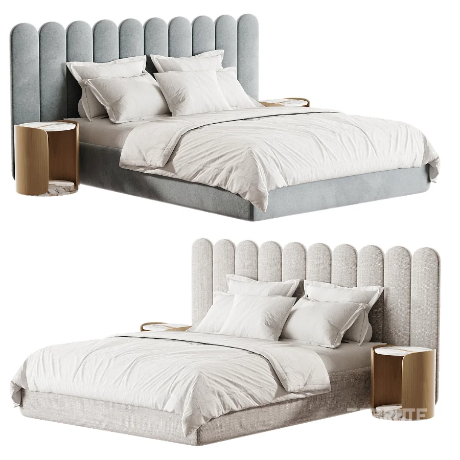 Modern Colline Upholstered King Bed Image 4