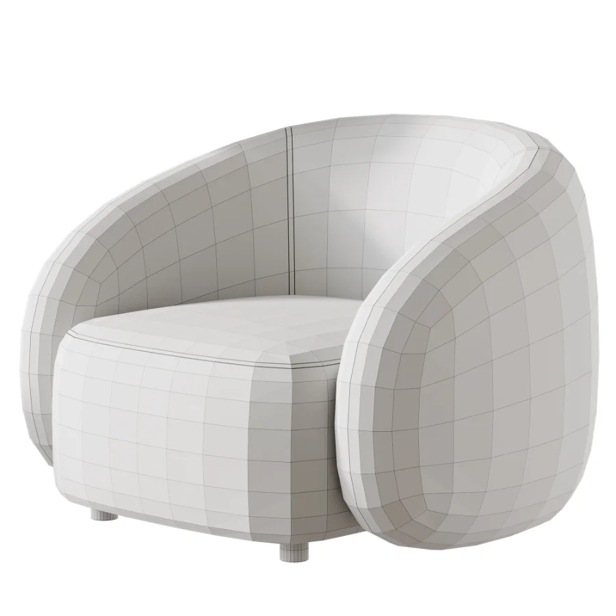 Modern Leather Armchair Image 5