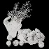Green Pears & Decorative Branch Arrangement with Artistic Glass Vases - Thumbnail 5