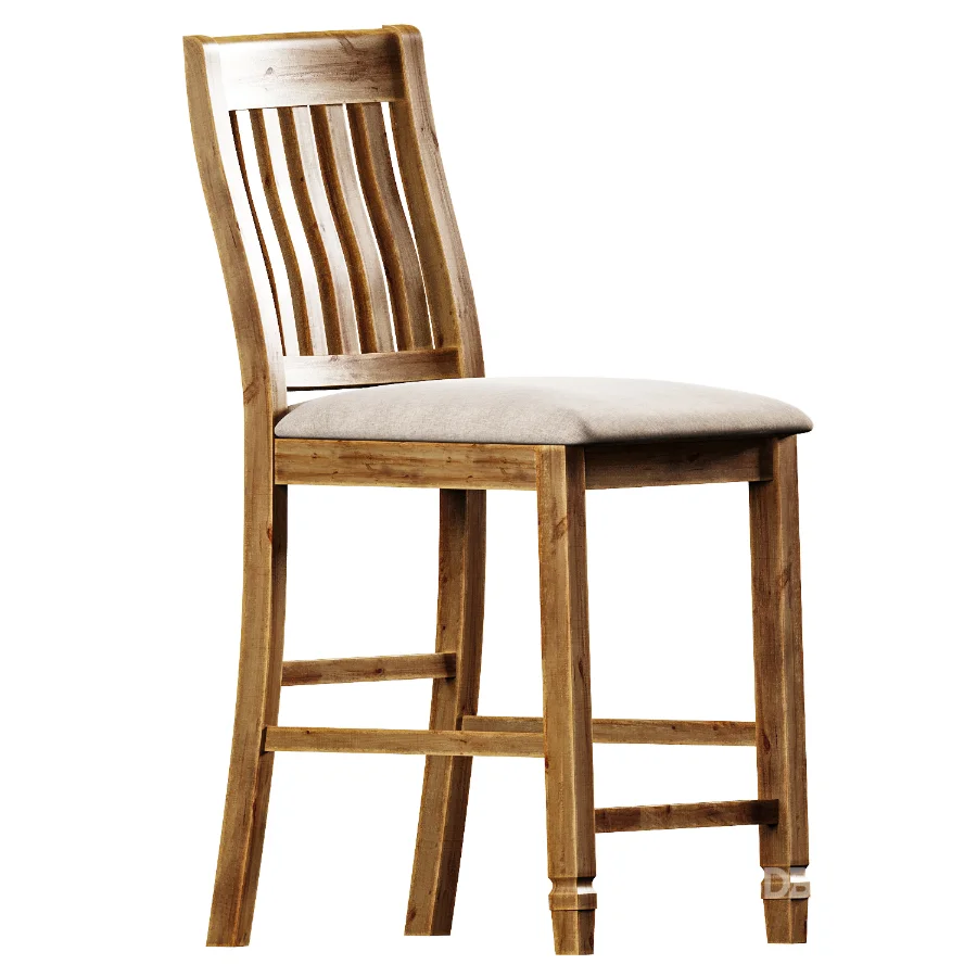 Gray Barn Slat Back Counter Stool Image 1