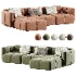 Westwing Teddy Boucle Modular Sofa with Tayla Pouf - Thumbnail 1