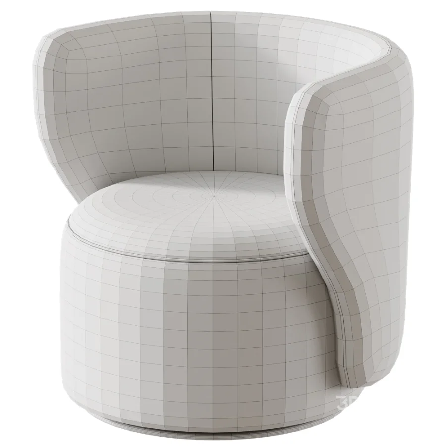 Modern Swivel Barrel Chair Image 5