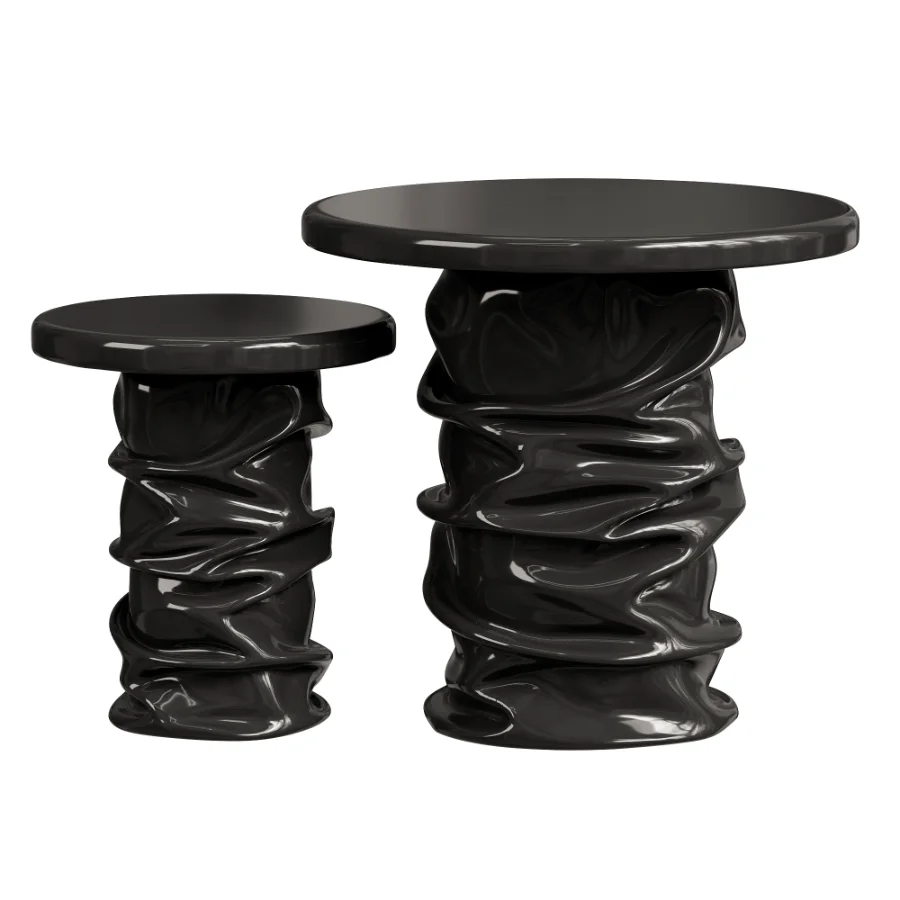 Gemini Set of 2 Purple Side Tables Image 1