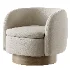 Muir Oxblood Velvet Swivel Chair - Thumbnail 2