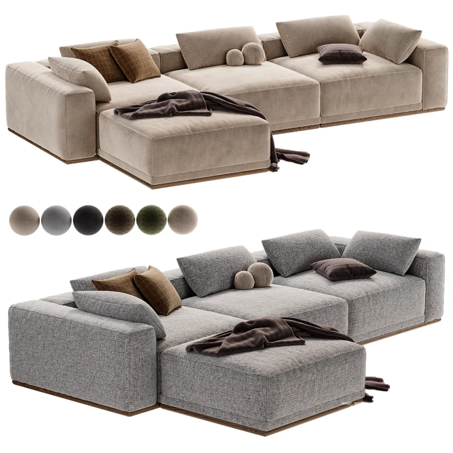 Yogi Sofa Chaise Sectional Image 3