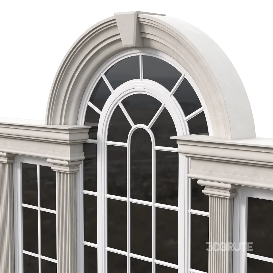 Architectural Classic Window 3D Model 15 Image 5