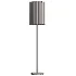 Folia walnut wood and scalloped natural linen floor lamp - Thumbnail 4