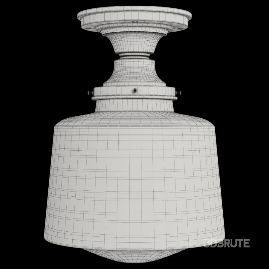 Prismatic Stripe Glass Flush Mount Image 4
