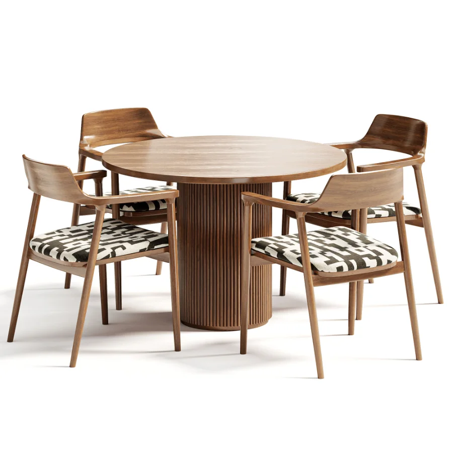Hiroshima chair,Moon table Dantonehome Dining set Image 1