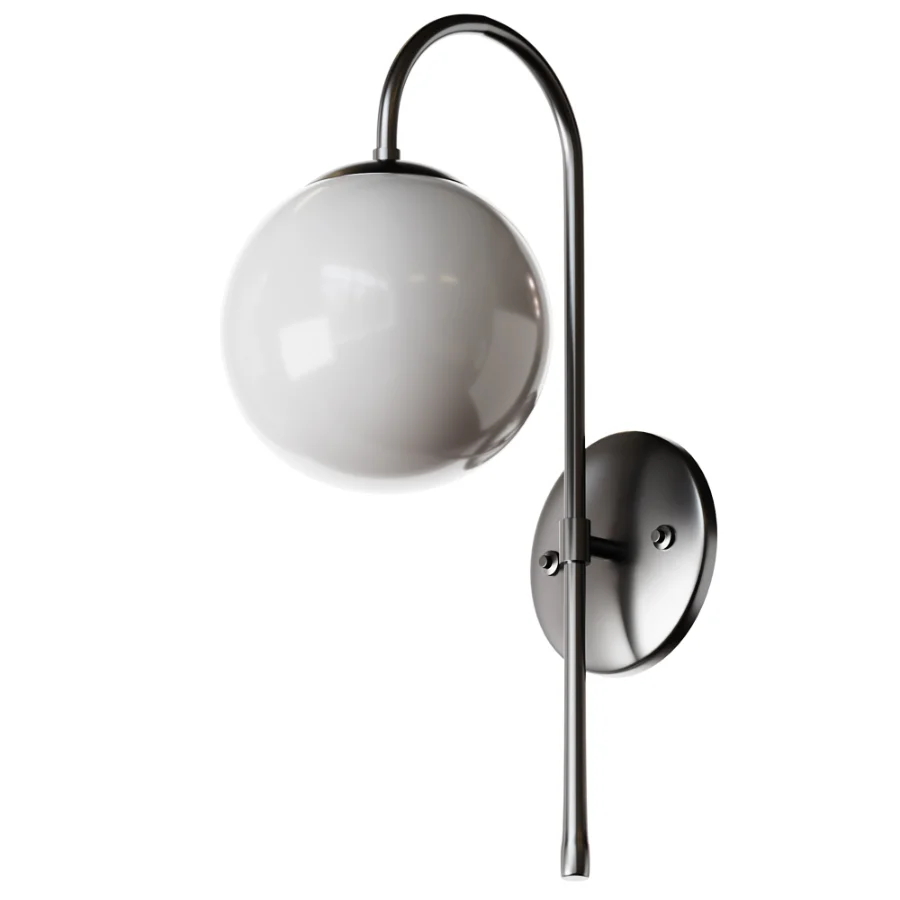Wall Light E27 MB3167 Gold with a White Ball Image 2