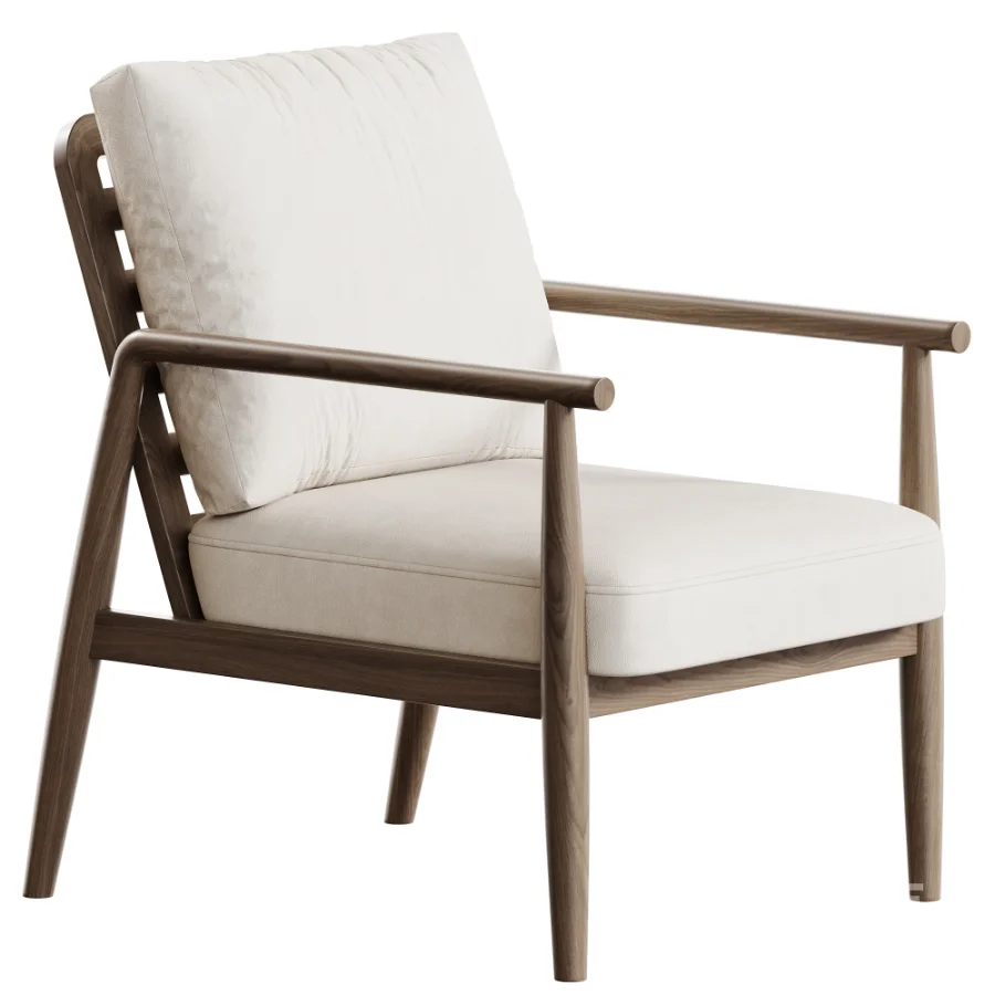 Solid Wood Frame Arm Chair Image 2