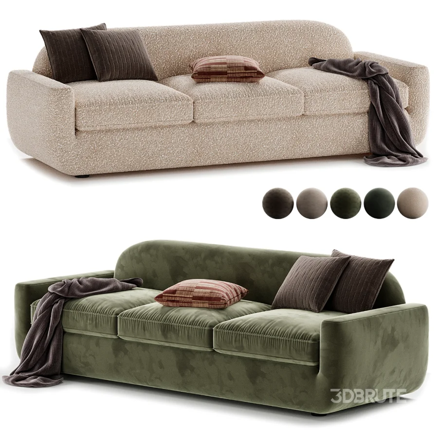 Aldine Ivory Boucle Sofa Image 6
