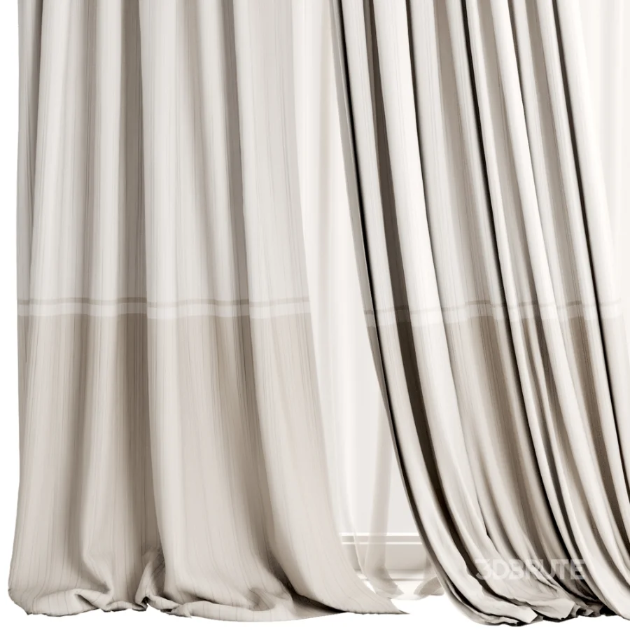 Silk and Cotton Curtain Set 131 Image 1