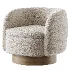 Muir Oxblood Velvet Swivel Chair - Thumbnail 3