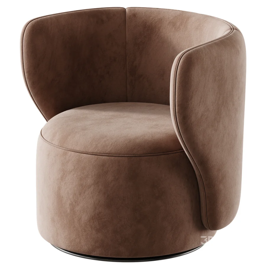 Modern Swivel Barrel Chair Image 3