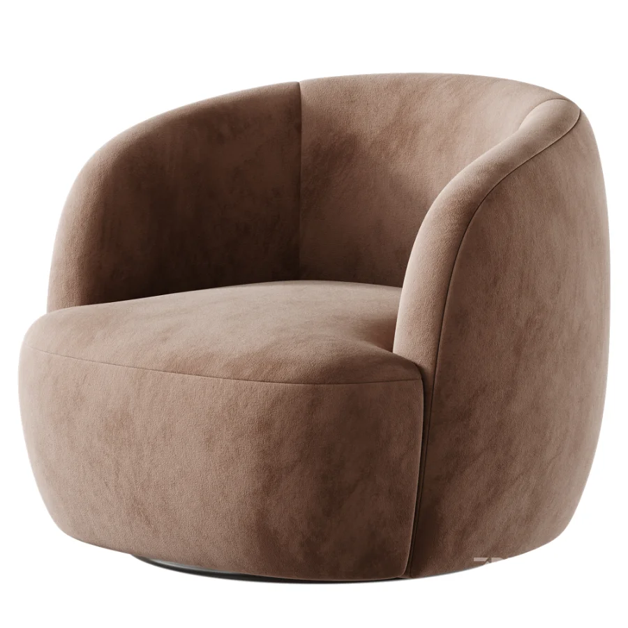 Tayson Swivel Armchair Stone Image 4