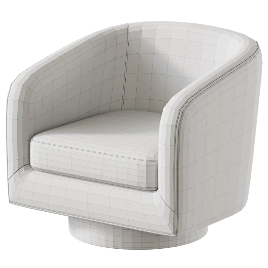 Velvet Boucle Upholstered Accent Chairs Swivel Barrel Chair Image 2