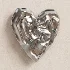 Wall Decor Crumpled Liquid Metal Heart - Thumbnail 4