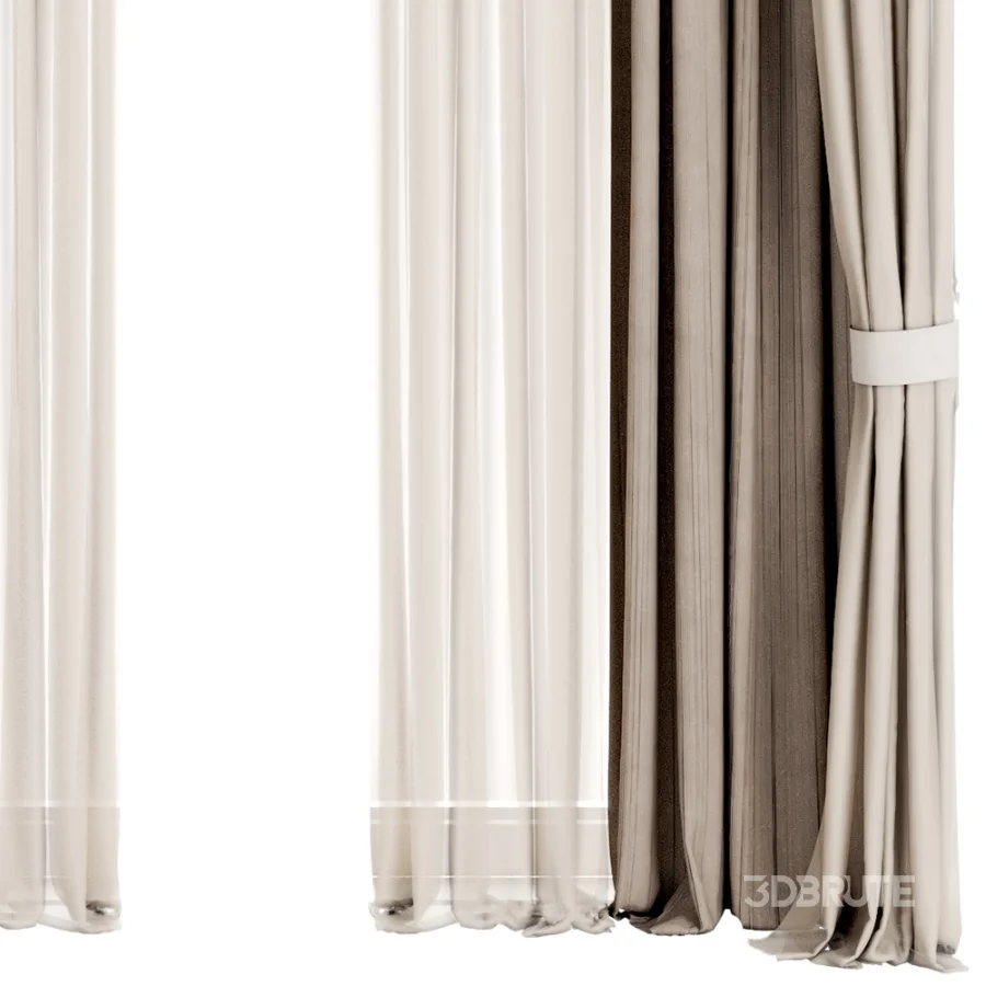 Silk and Cotton Curtain Set 122 Image 1