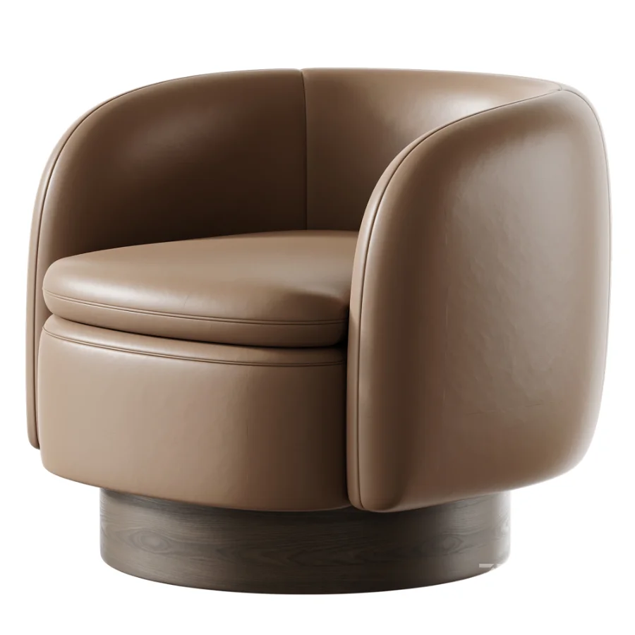 Muir Oxblood Velvet Swivel Chair Image 5