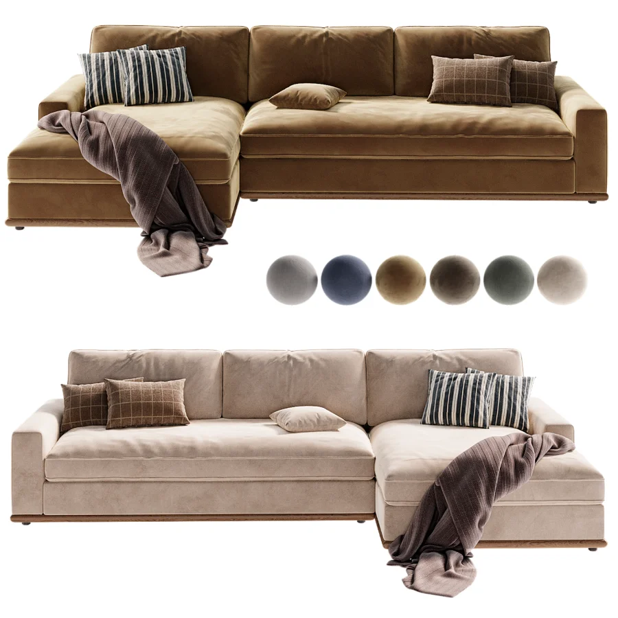 Ethan 2 Piece Chaise Sectional Image 3