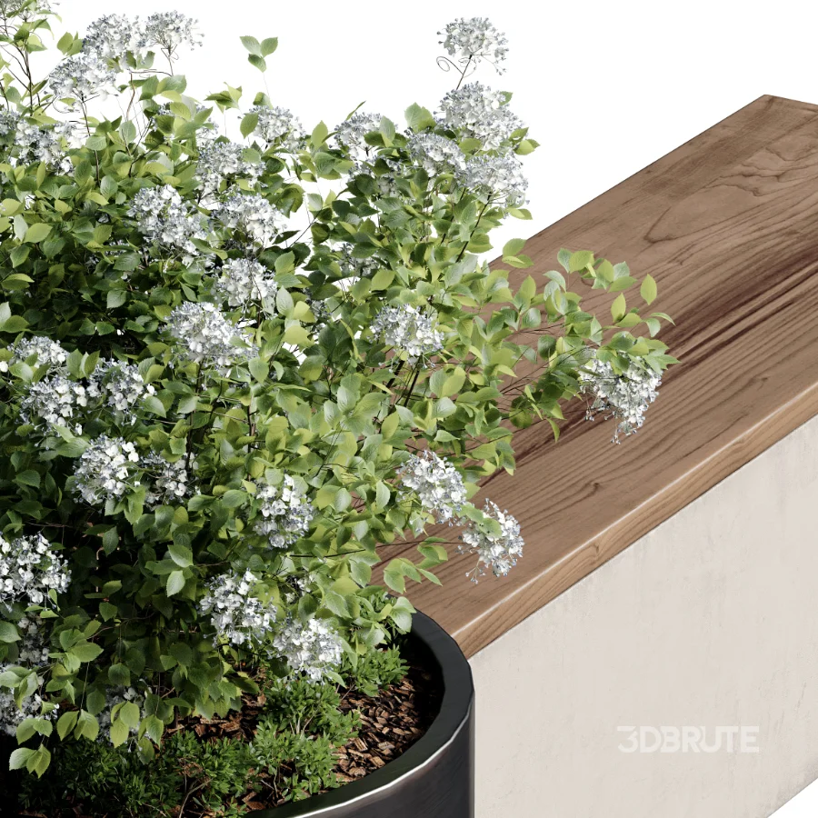 Bench with Plants – Urban Furniture 07 Image 4