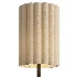 Folia walnut wood and scalloped natural linen floor lamp - Thumbnail 2