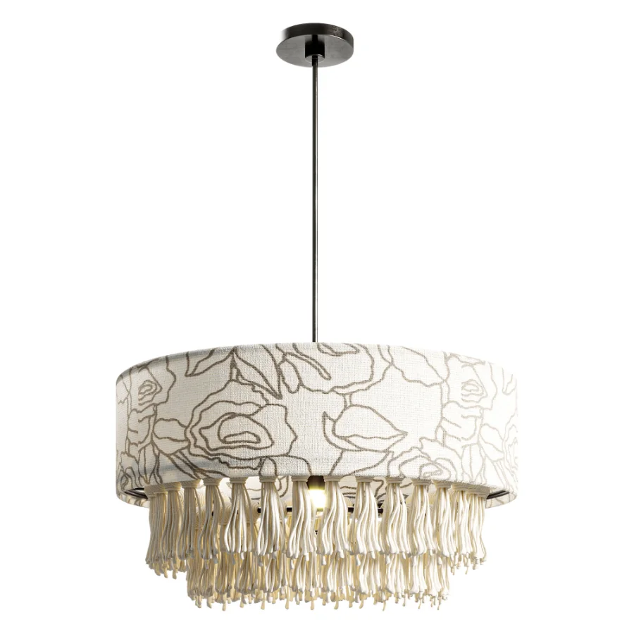 Bohemian Hemp Rope Tassel Chandelier Image 1