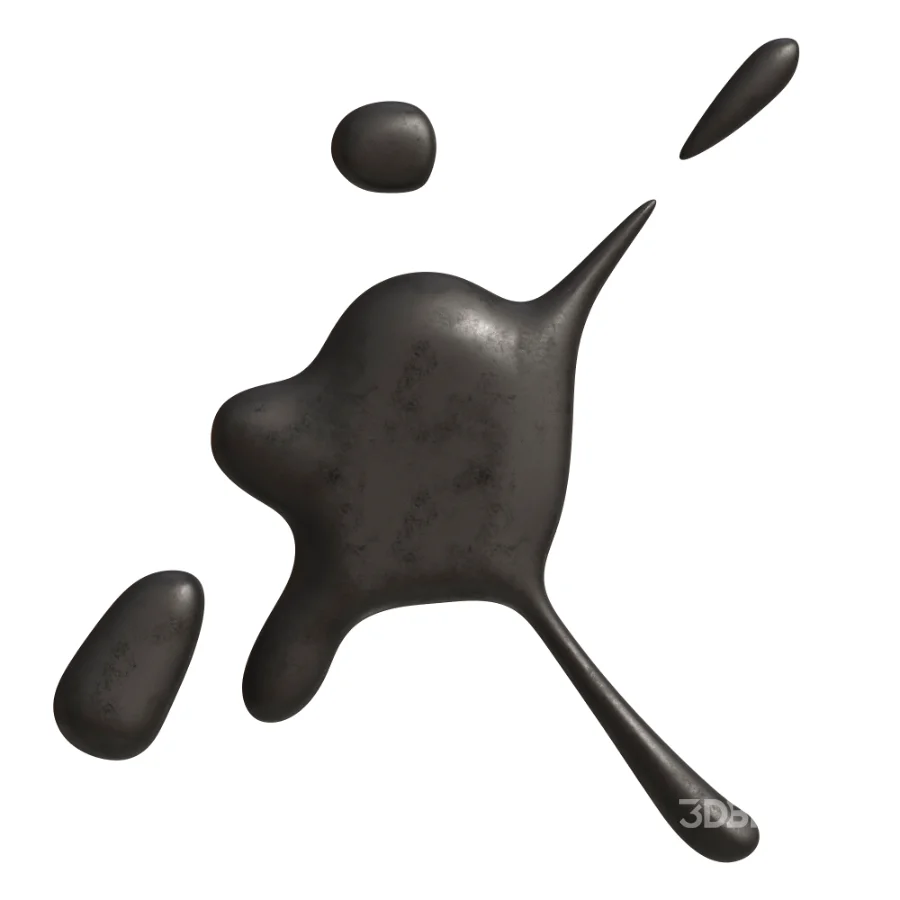 Wall Decor Liquid Chrome Splash Image 1