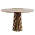 Akira Fluted Round Wooden Table - Thumbnail 2